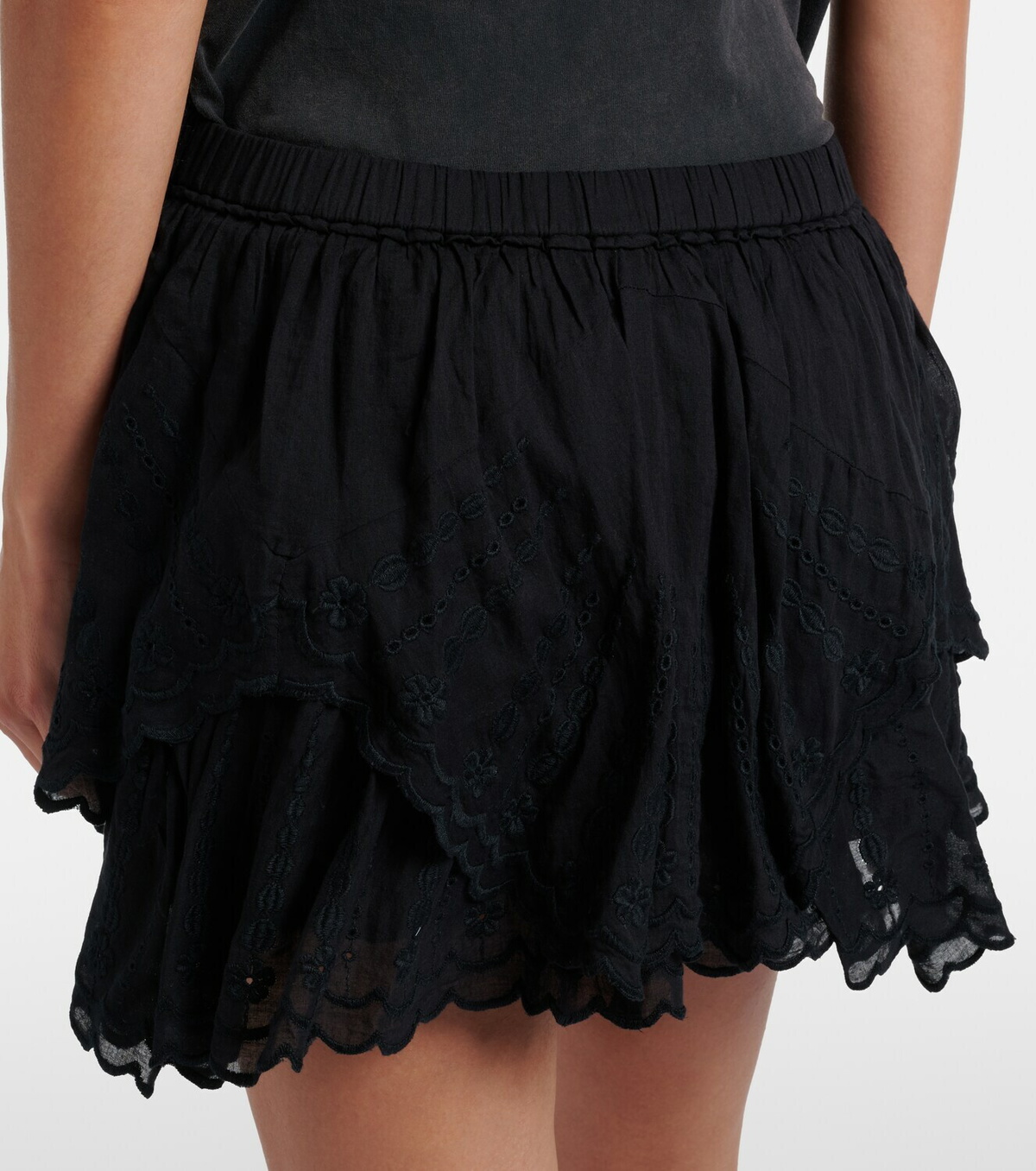 Marant Etoile Layale embroidered cotton shorts