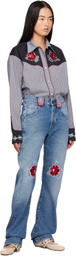 Molly Goddard Gray & Black Meredith Shirt