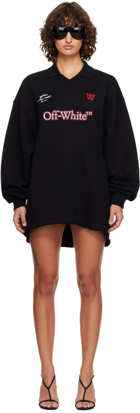 Photo: Off-White Black Sporty Polo Sweat Minidress