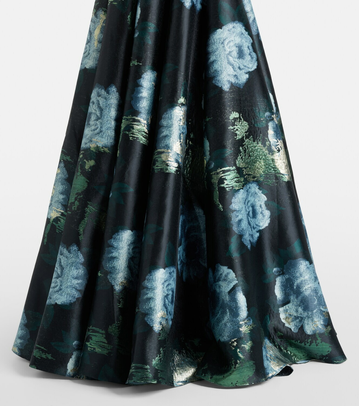Markarian Laila floral brocade bustier gown