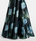 Markarian Laila floral brocade bustier gown