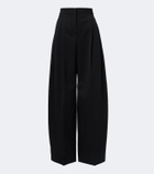 Mugler Pleated virgin wool wide-leg pants