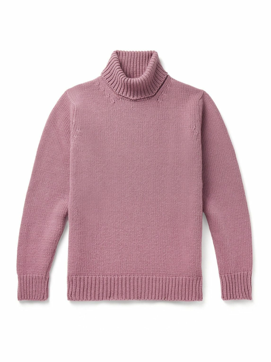 Photo: Richard James - Wool Rollneck Sweater - Pink