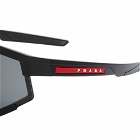 Prada Eyewear Men's Prada Linea Rossa Impavid Sunglasses in Black
