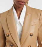 Veronica Beard Cooke single-breasted faux leather jacket