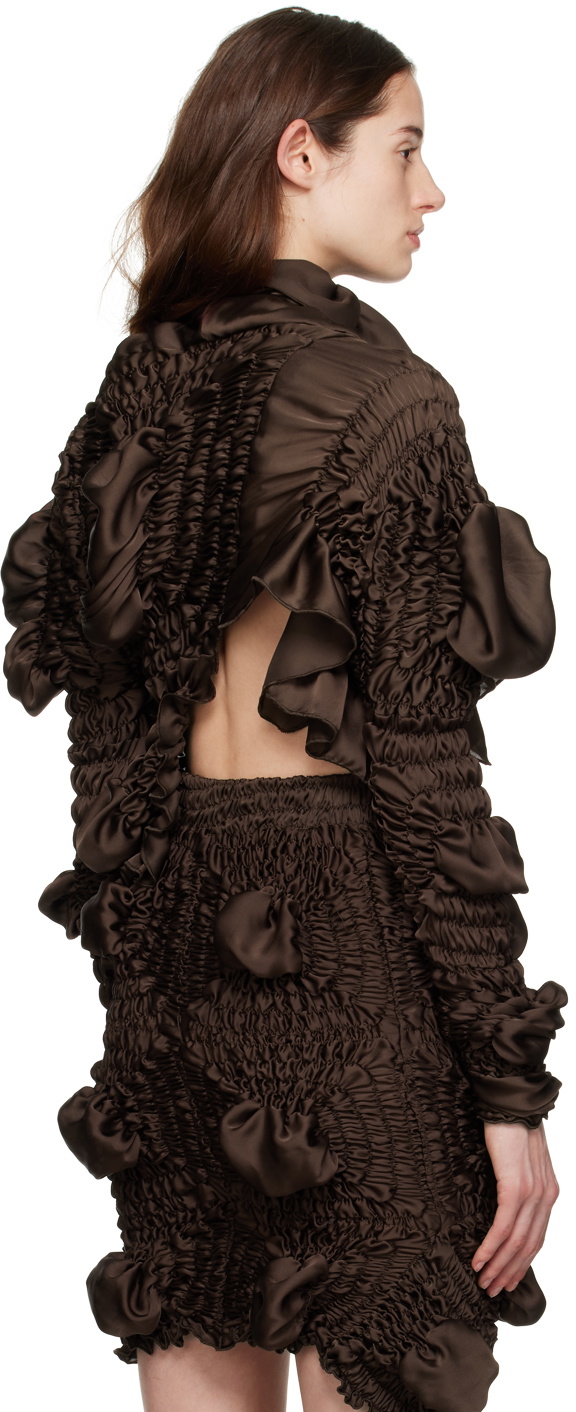 Feben Brown Twist Blouse