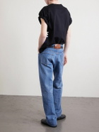 CELINE - Logo-Print Cotton-Jersey T-Shirt - Black