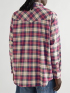 Isabel Marant - Manem Checked Organic Cotton-Flannel Shirt - Burgundy