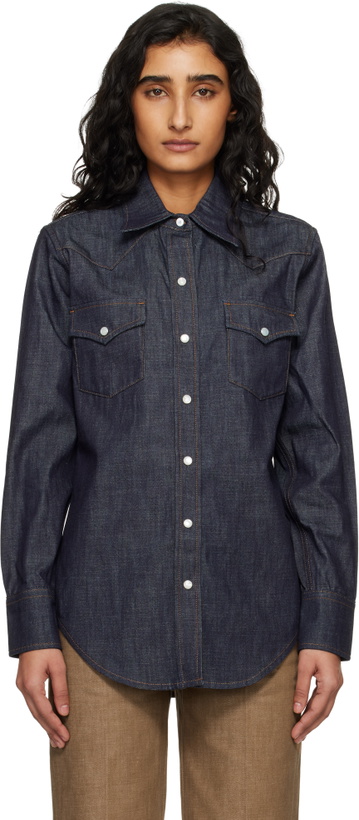 Photo: A.P.C. Navy Western Denim Shirt