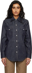 A.P.C. Navy Western Denim Shirt