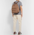 Brunello Cucinelli - Leather-Trimmed Nylon Backpack - Brown