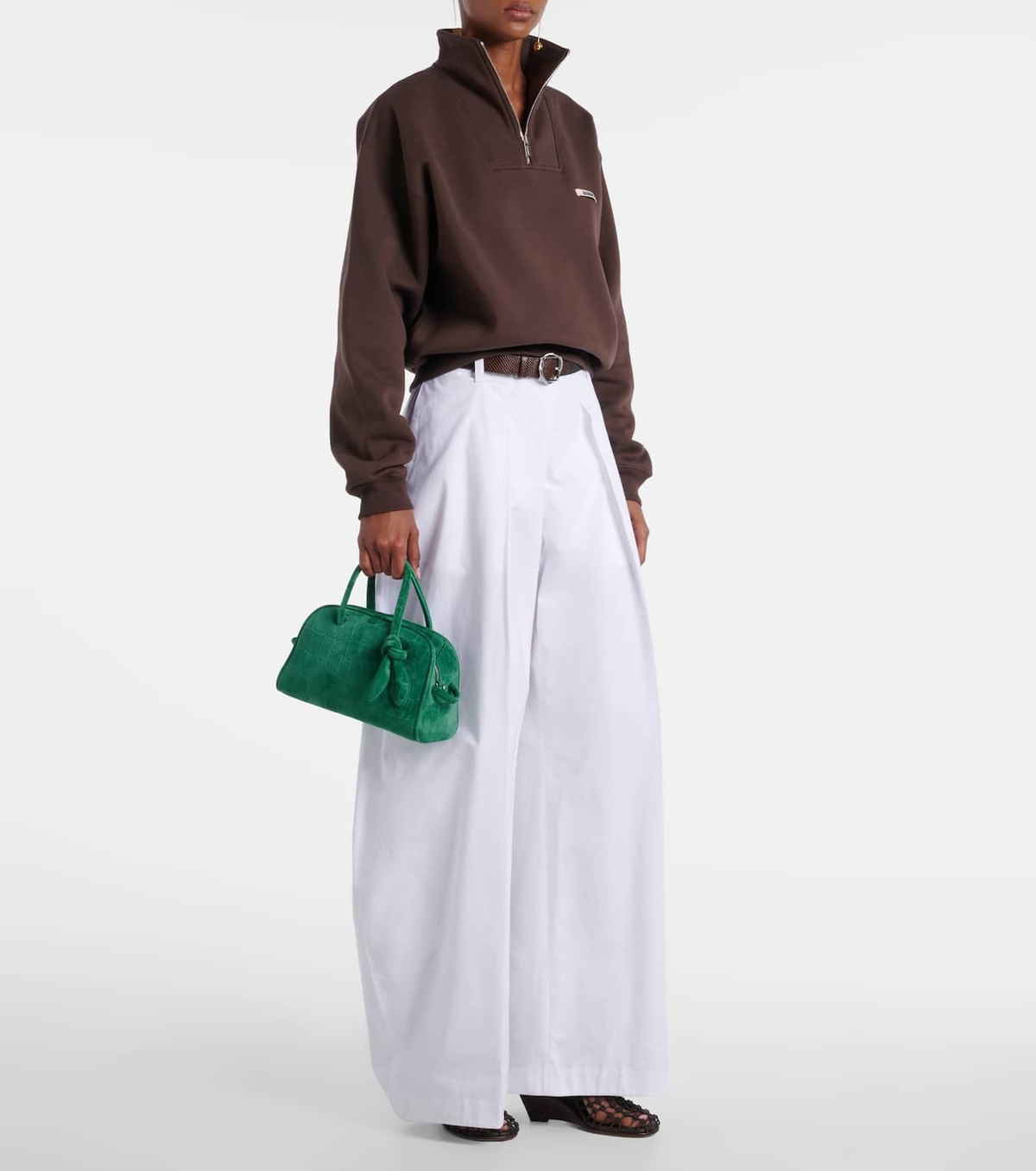 Jacquemus Turismo Small suede duffel bag