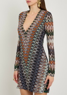 Missoni Patterned Fine-knit Mini Dress Multicoloured
