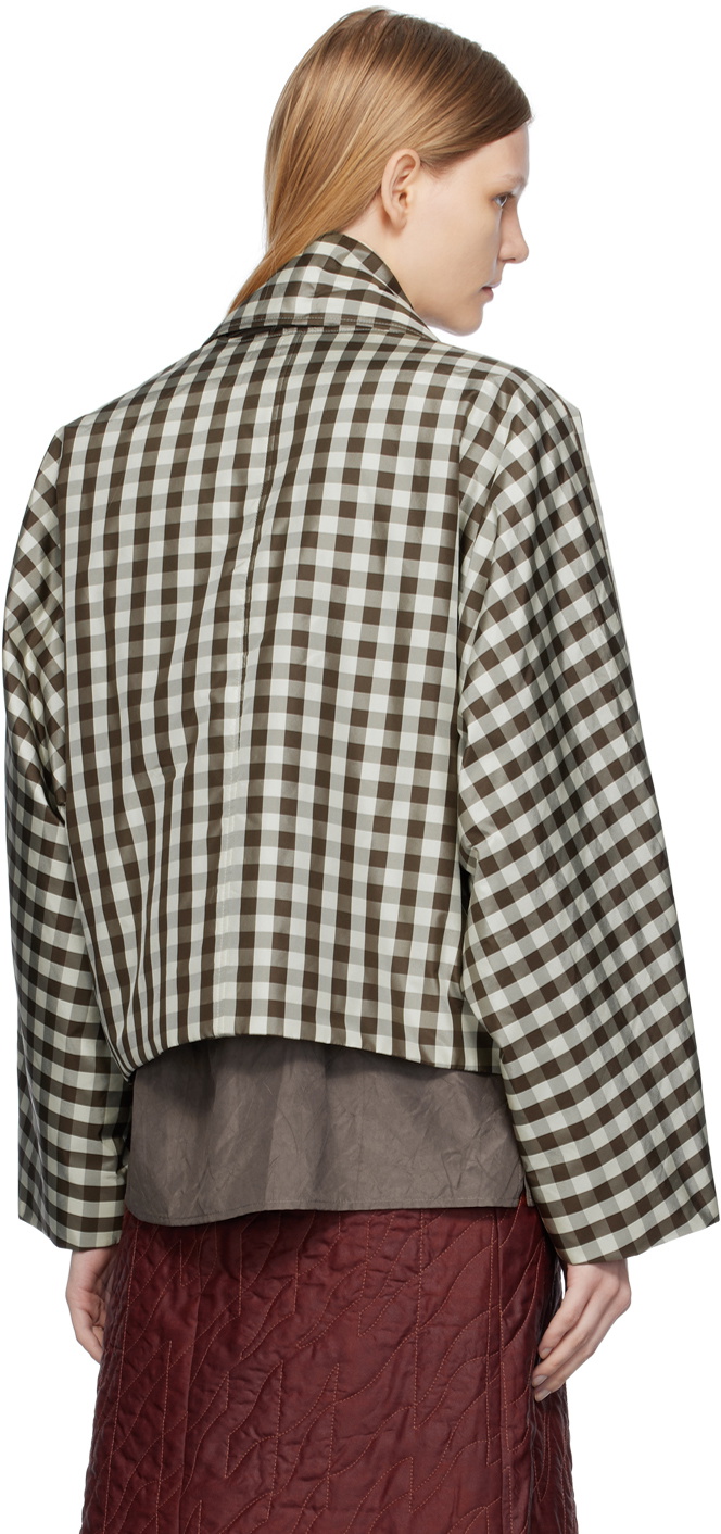 UMBER POSTPAST Beige & Brown Check Jacket