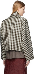 UMBER POSTPAST Beige & Brown Check Jacket