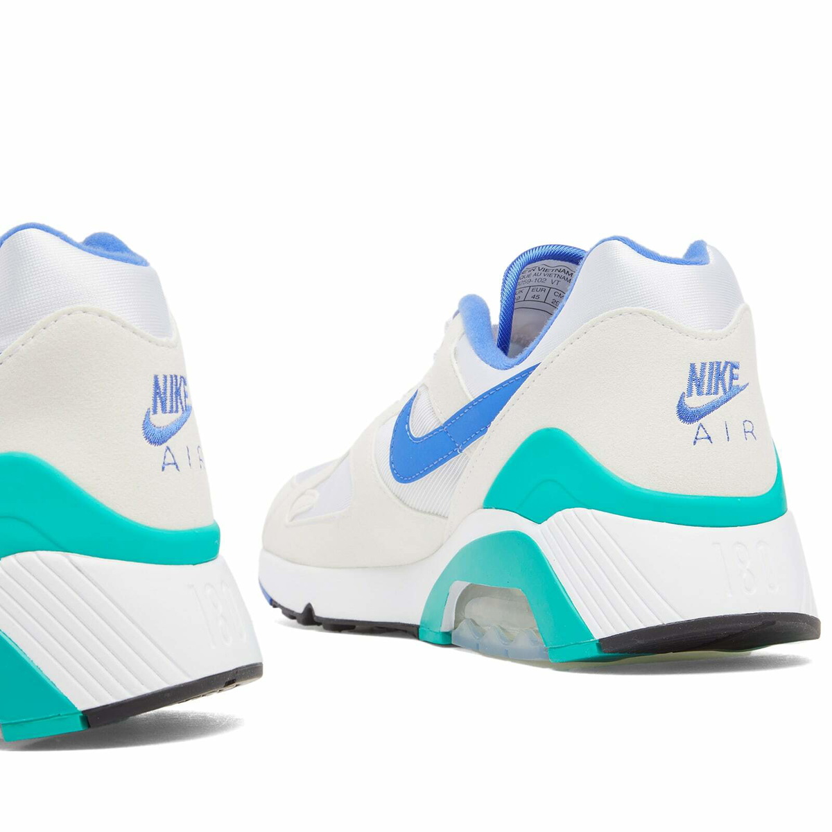 Nike Air 180 Sneaker in White/Blue Nike