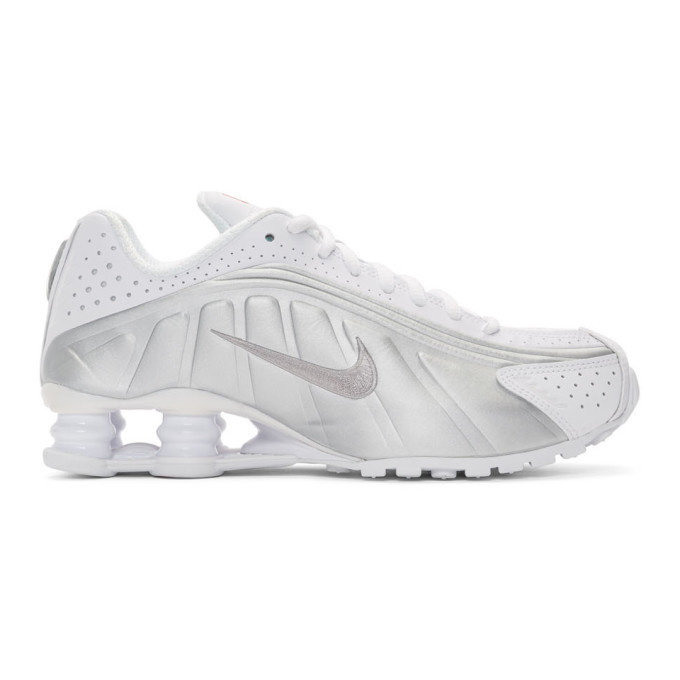 Photo: Nike White Shox R4 Sneakers