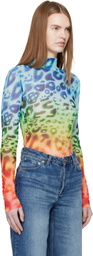 Casablanca Multicolor Long Sleeve Printed Mesh T-shirt
