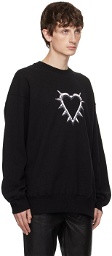 Stolen Girlfriends Club Black Chrome Heart Sweatshirt