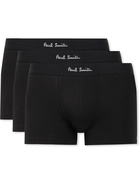 Paul Smith - Three-Pack Stretch-Cotton Boxer Briefs - Black