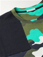 Moncler - Camouflage-Print Cotton-Jersey T-Shirt - Blue