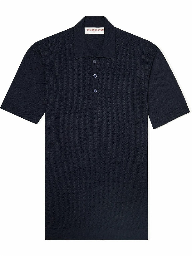 Photo: Orlebar Brown - Lingmell Silk and Cotton-Blend Polo Shirt - Black