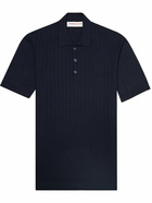 Orlebar Brown - Lingmell Silk and Cotton-Blend Polo Shirt - Black