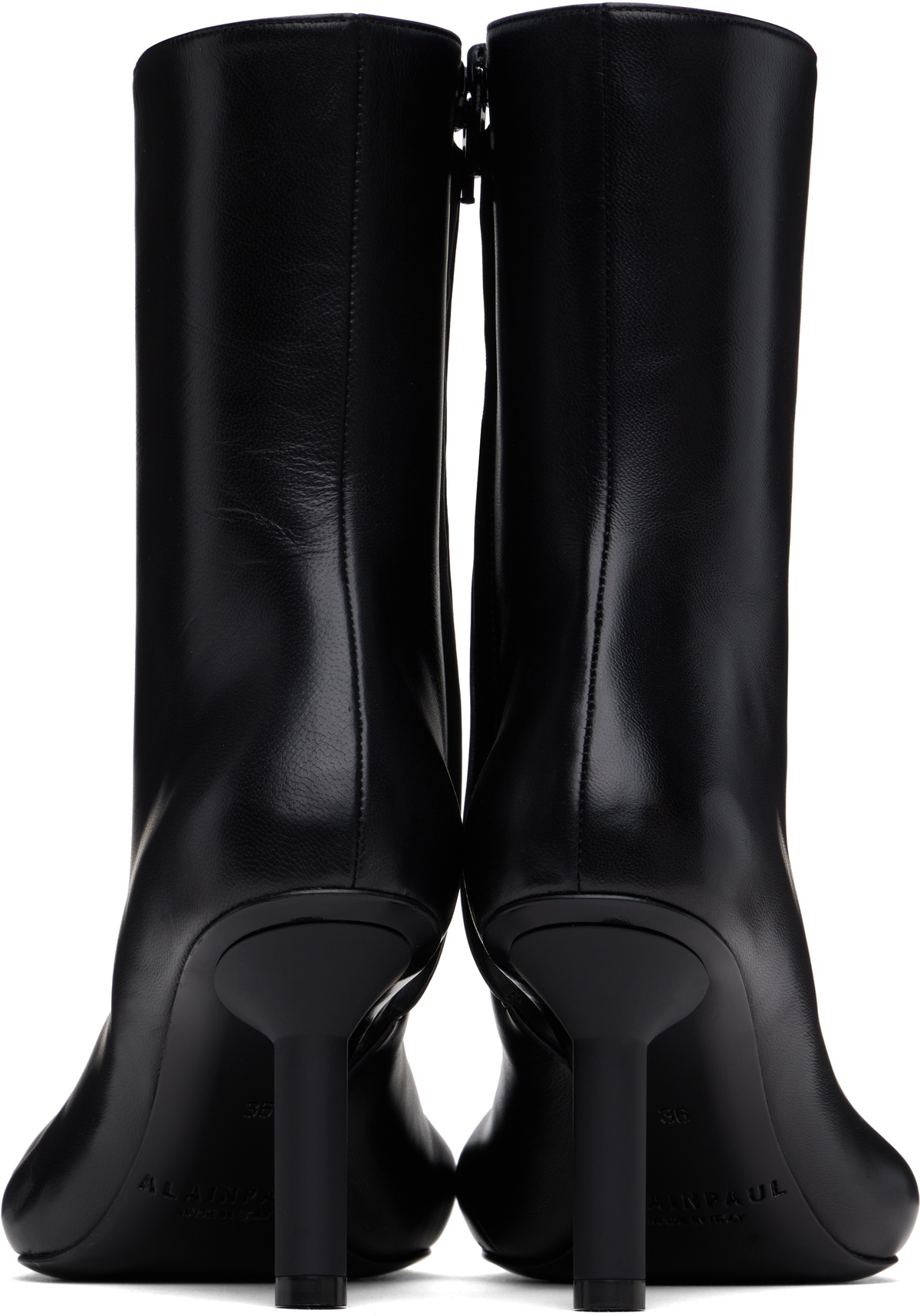 ALAINPAUL Black Pina Ankle Boots