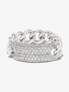 SHAY 18K White Gold ID Mini Link Diamond Ring