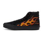 Vans Black and Orange WTAPS Edition Flame OG Sk8-Hi LX Sneakers