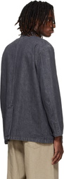 YOKE Gray Denim Cut-Off Blazer