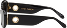 LINDA FARROW Black Lola Sunglasses