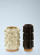 POLSPOTTEN Textured Ceramic Cylinder Vase