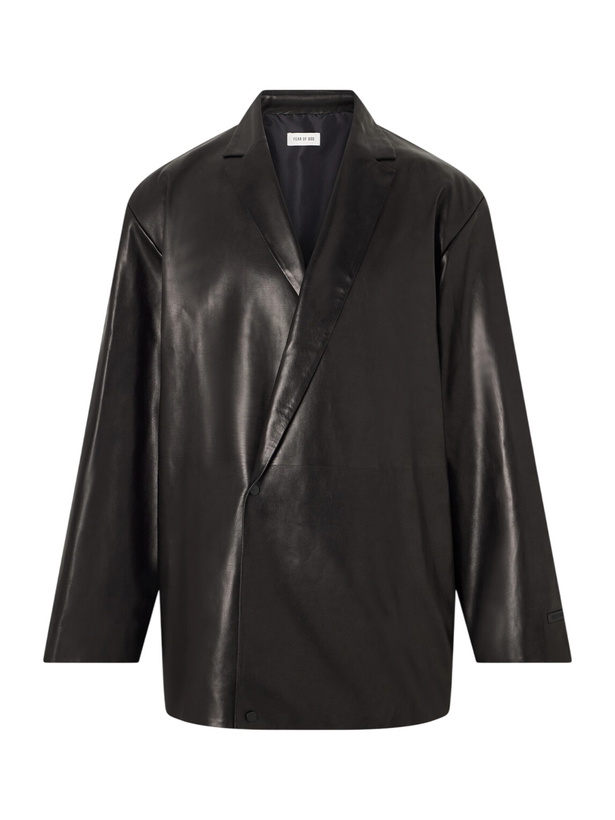 Photo: Fear of God - Double-Breasted Leather Jacket - Black