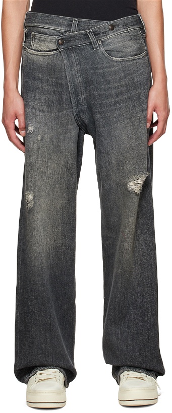Photo: R13 Black Crossover Jeans