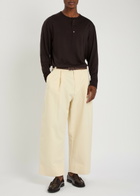 Studio Nicholson Pleated Wide-leg Trousers Cream