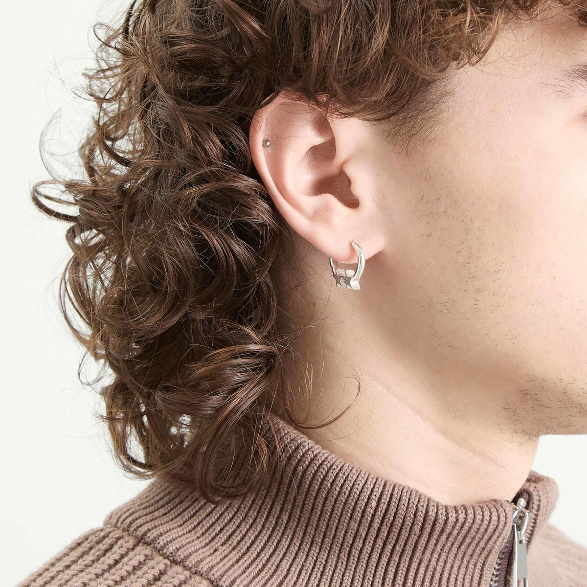 TwoJeys Men's TJ Icon Earrings in Sterling Silver 