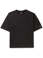 CHAMPION - Logo-Embroidered Cotton-Jersey T-Shirt - Black