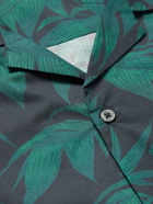 Desmond & Dempsey - Camp-Collar Printed Cotton Shirt - Green
