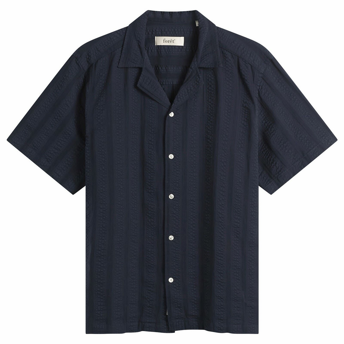 Foret Men's Peer Jacquard Stripe Vacation Shirt in Navy
