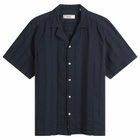Foret Men's Peer Jacquard Stripe Vacation Shirt in Navy