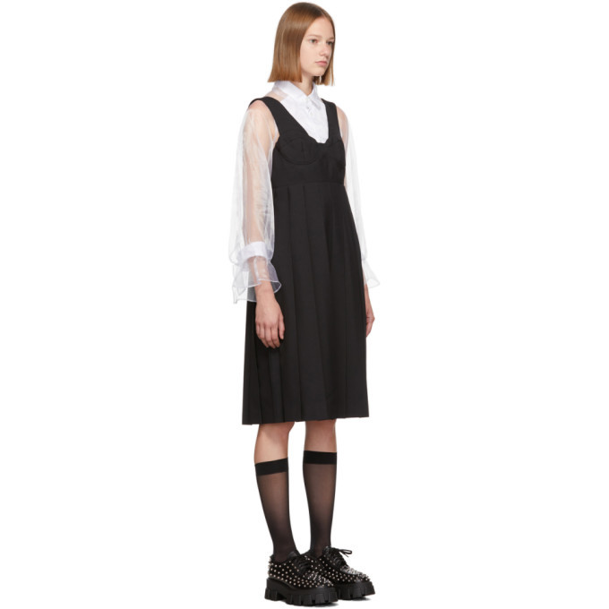 Noir Kei Ninomiya Black Wool Bustier Dress Noir Kei Ninomiya