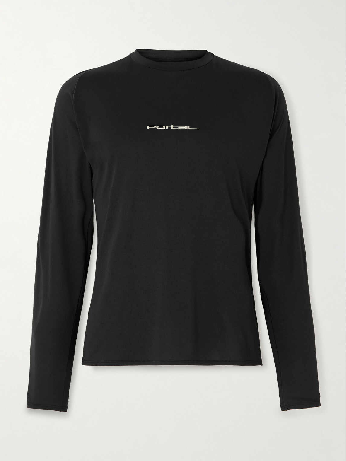 Portal - Lateral Peak Logo-Print Recycled-Jersey T-Shirt - Black