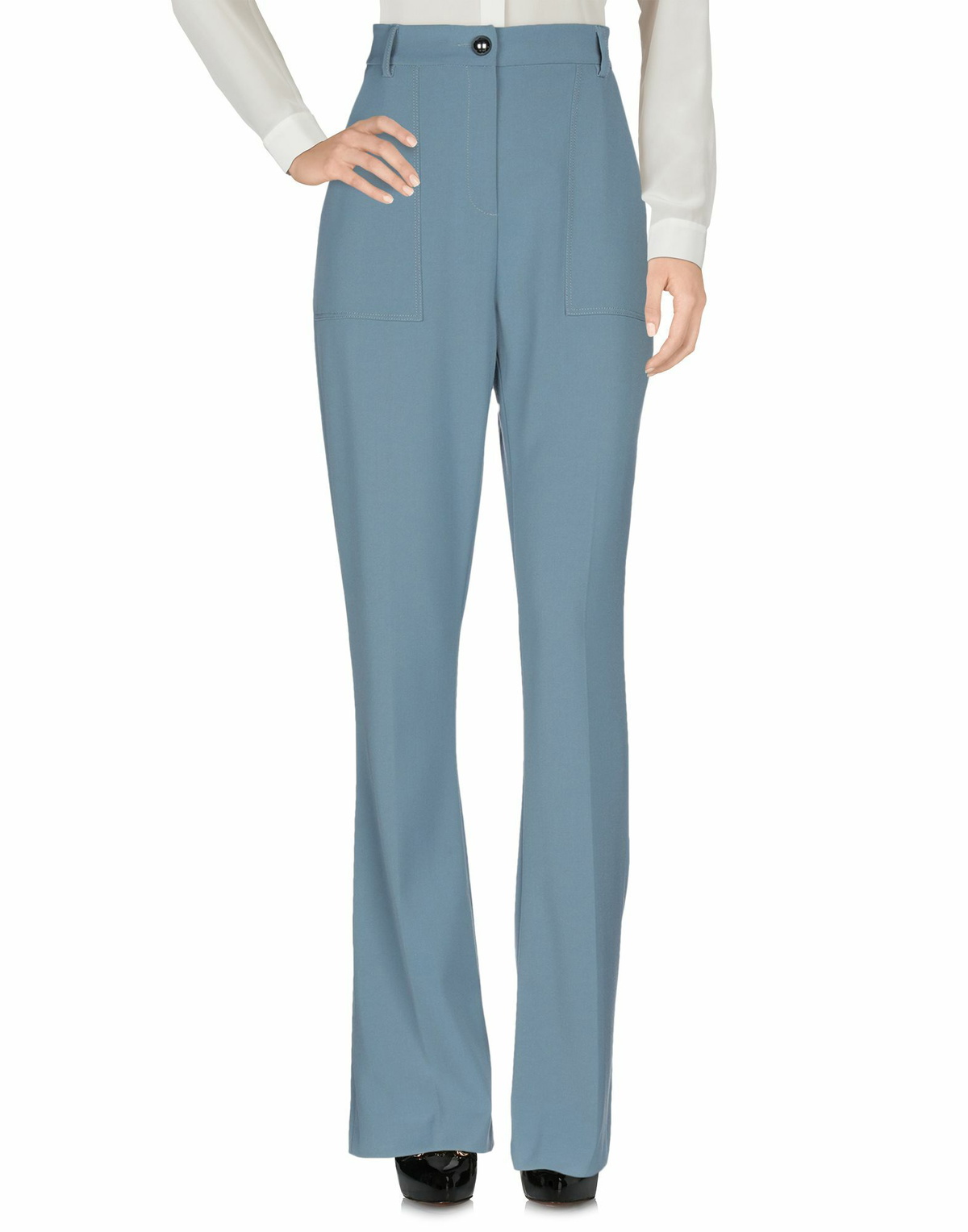 Manila Grace Womens Pants Slate in Blue