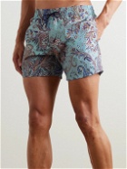 Etro - Straight-Leg Mid-Length Paisley-Print Swim Shorts - Blue