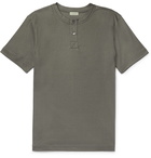 Zimmerli - Cotton Henley T-Shirt - Men - Green