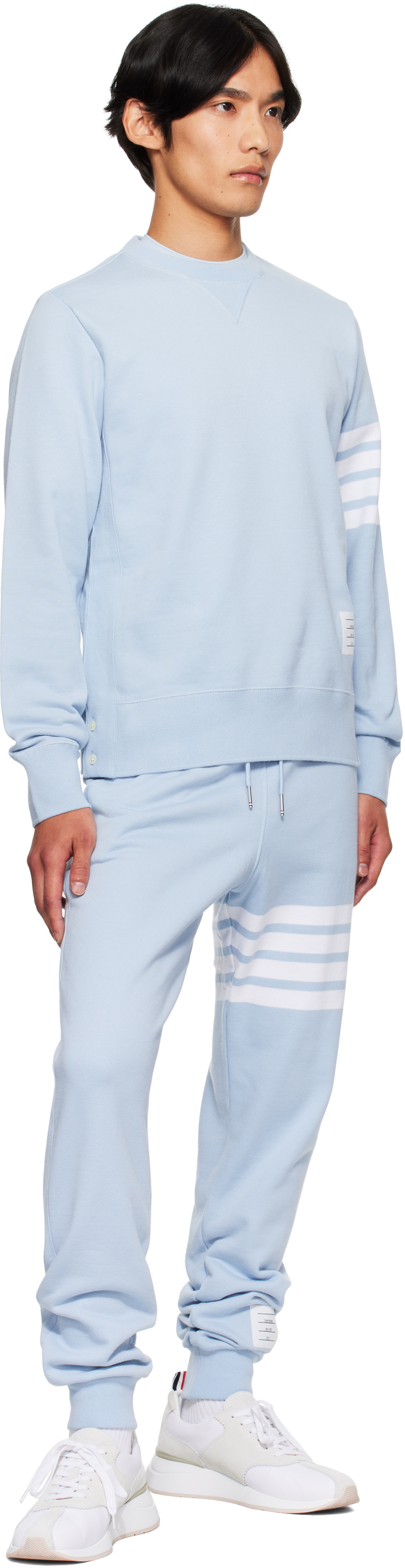 Thom Browne Blue Classic Loopback 4-Bar Sweatshirt