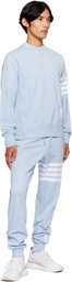 Thom Browne Blue Classic Loopback 4-Bar Sweatshirt