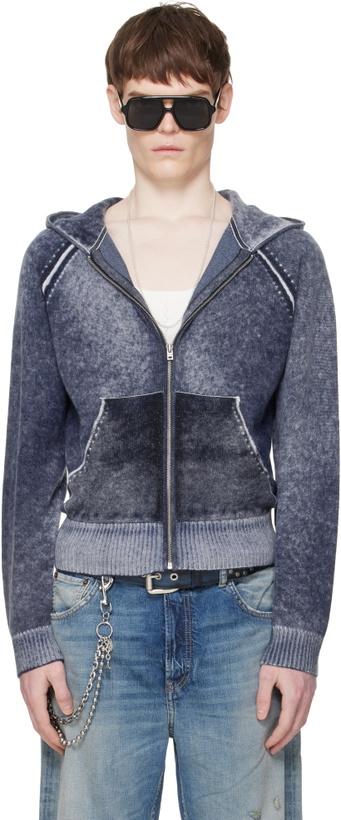 Photo: Acne Studios Navy Zipper Hoodie