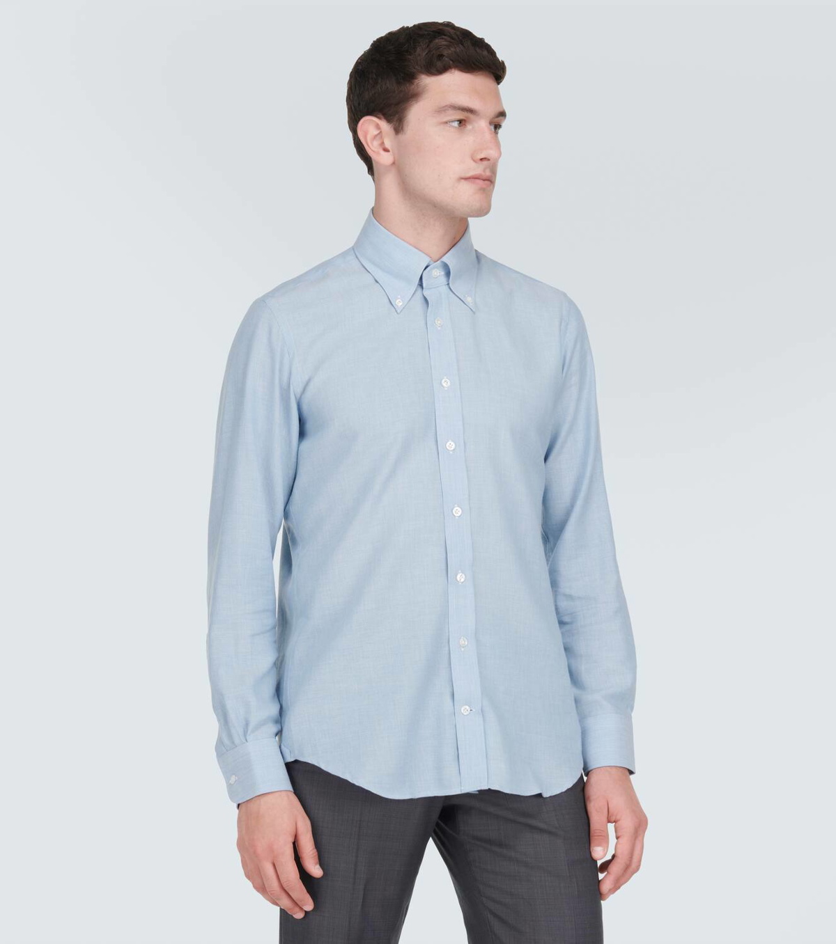 Thom Sweeney Cotton and cashmere Oxford shirt Thom Sweeney